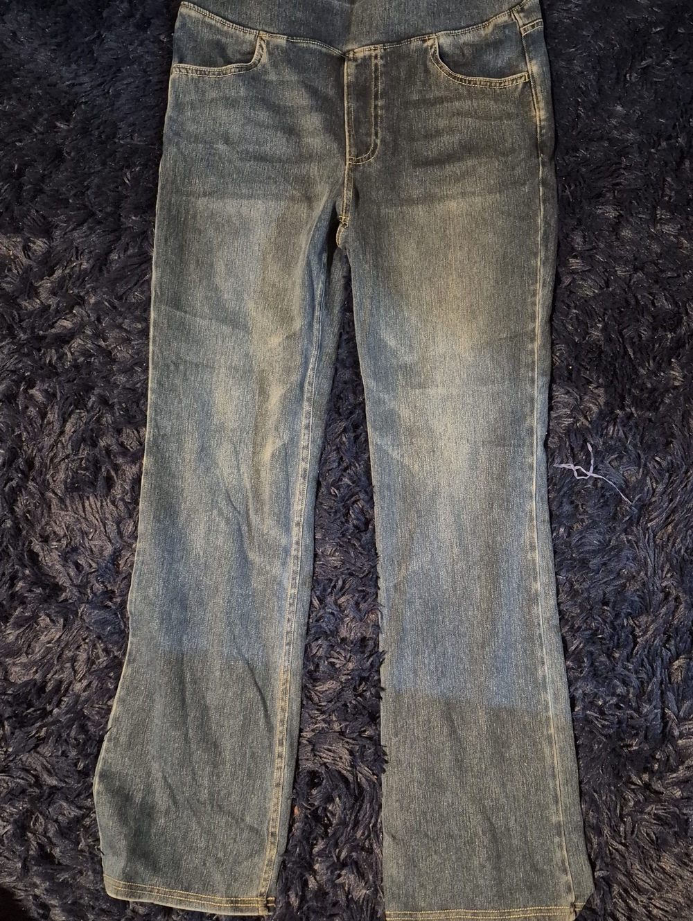 HALARA Women's Flare Jeans in Washed Blue